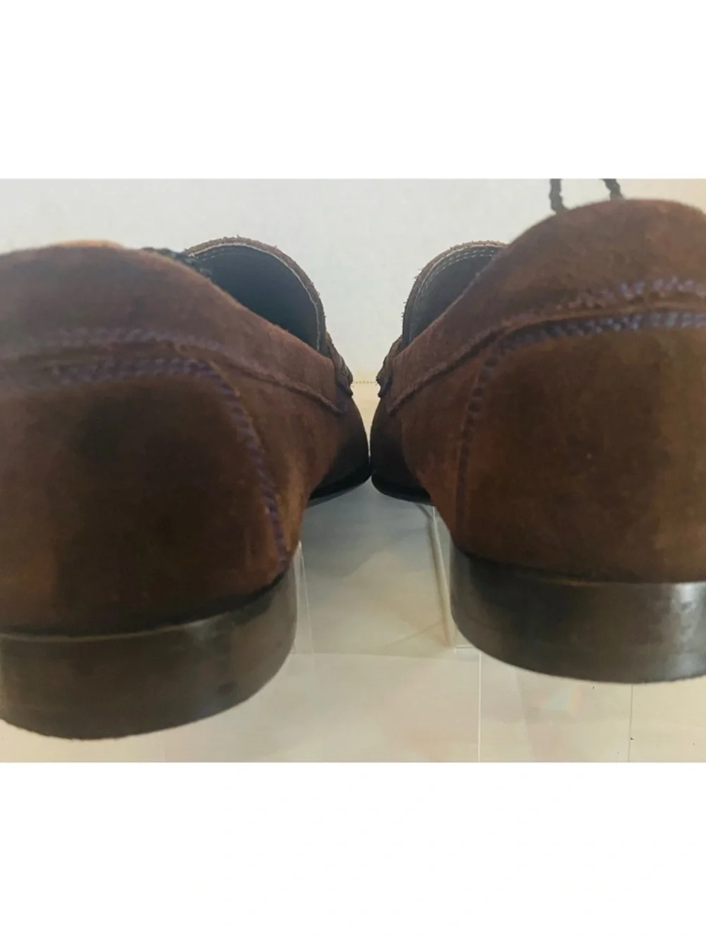 Donald J. Pliner Men's Dark Brown Suede Bit Loafers Size 10M - Picture 6 of 13